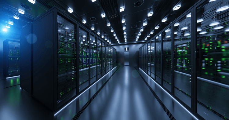 Modern data centre server room illustrating the digital infrastructure driving demand for industrial property in the Western Cape